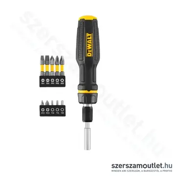 DEWALT DWHT68001-0 Racsnis csavarhúzó 10 részes bit készlettel