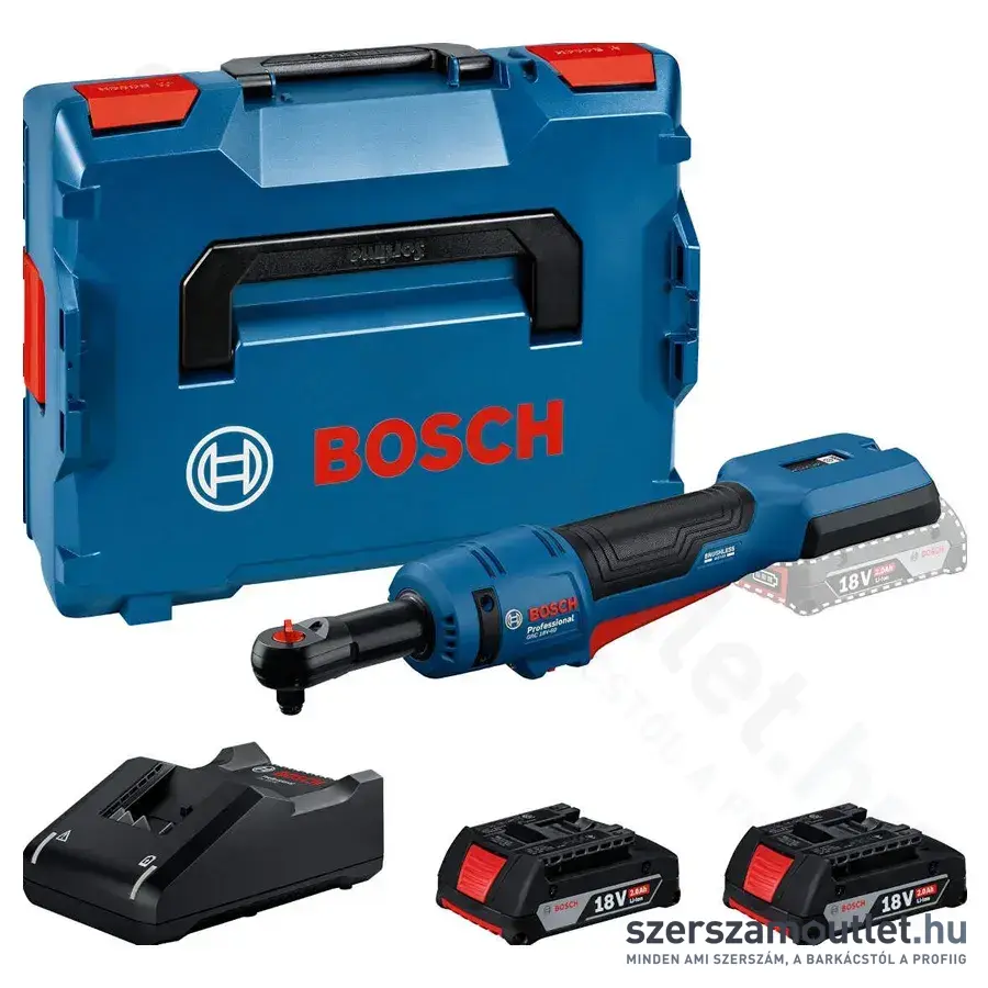 BOSCH GRC 18V-60 Professional Akkus szénkefementes racsnis csavarkulcs 60Nm (2x2,0Ah/18V)