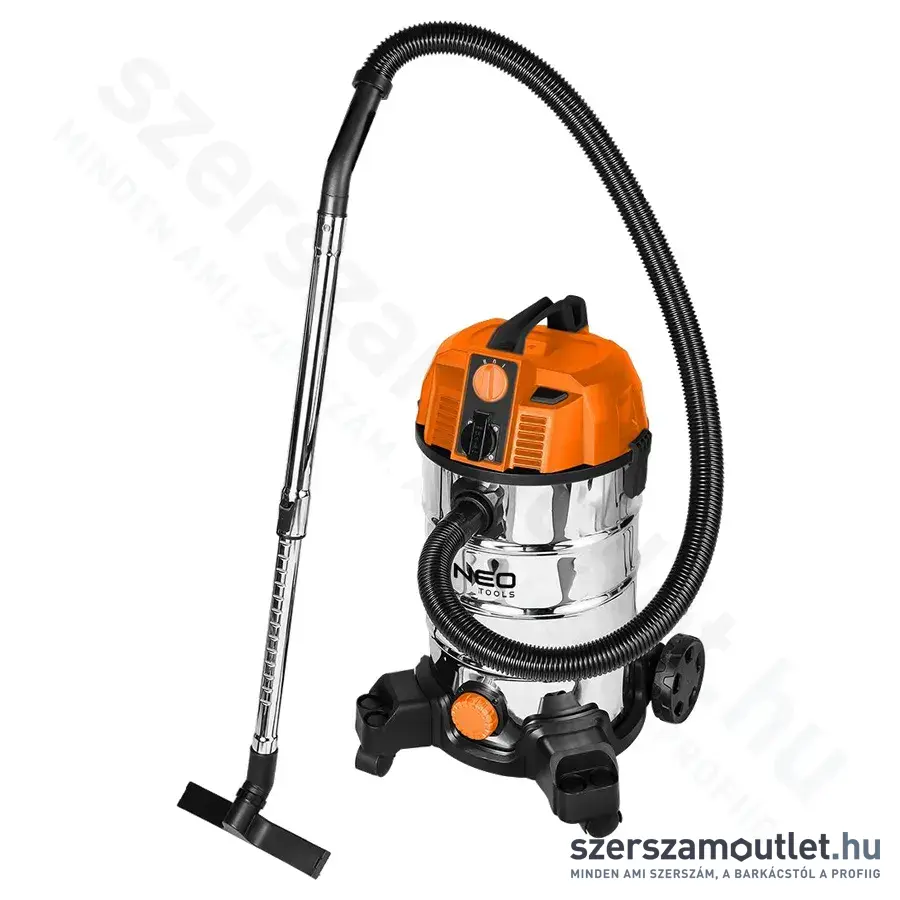NEO TOOLS Száraz/nedves ipari porszívó, 35l, IPX4, 18kPa, 1600W/230V