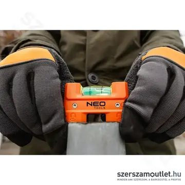 NEO TOOLS Zsebvízmérték mágnessel, övcsipesszel, 1 libella, 76mm