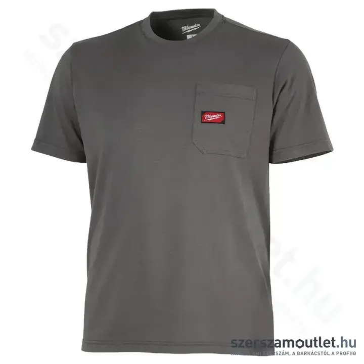 MILWAUKEE WTSSG-XL Zsebes póló (XL) (Világosszürke)
