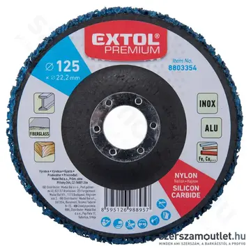 EXTOL Csiszolókorong/négertárcsa sarokcsiszolóhoz 125x14x22,2mm