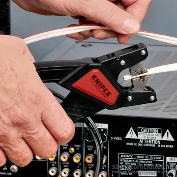 KNIPEX Automatikus szalagkábel-csupaszító fogó, 0,75-2,5mm2, 180mm (12 64 180)