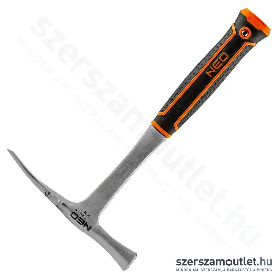 NEO TOOLS Kőműveskalapács széles fejjel, monoblokk, kétkomponensű markolat, 600g