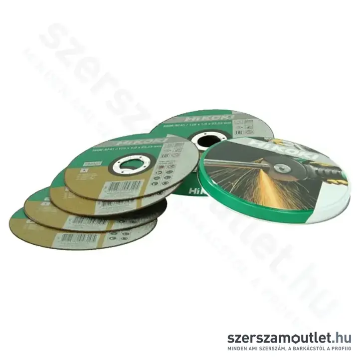 HIKOKI INOX Vágótárcsa fémhez és rozsdamentes acélhoz, 125x22,23x1mm (10db/csomag)