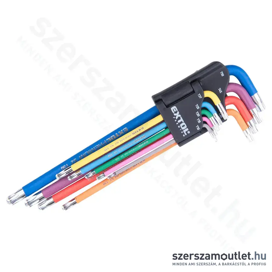 EXTOL Torx kulcs készlet, T10-T50, 9 részes