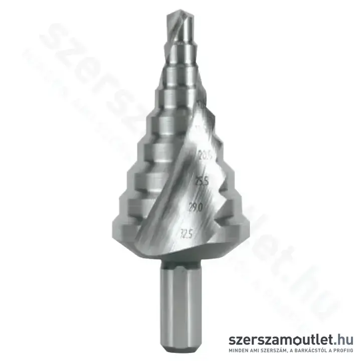 ABRABORO HSS-G Lépcsős fúrószár metrikus kábelekhez, 6,5-40,5mm