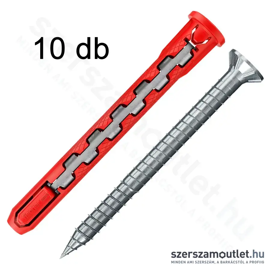 FISCHER HybridPower T Süllyesztett Fejű Csavar műanyag dübellel 10x90mm (10db/doboz)