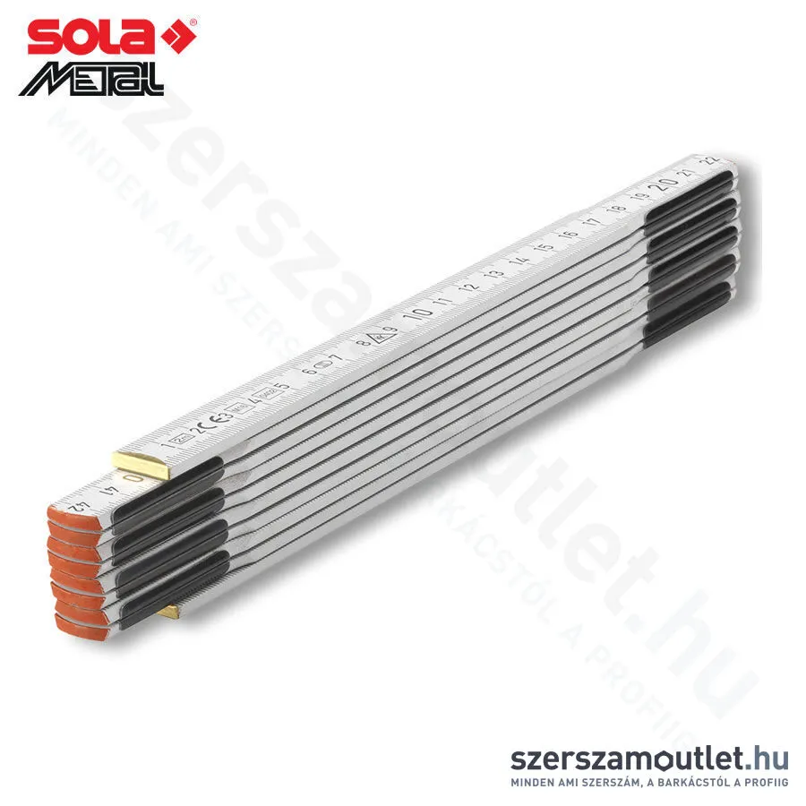 SOLA PS 2/10W Fa mérőléc 2m | lakkozott [Fehér] (ZOLL2MF) (53310601)