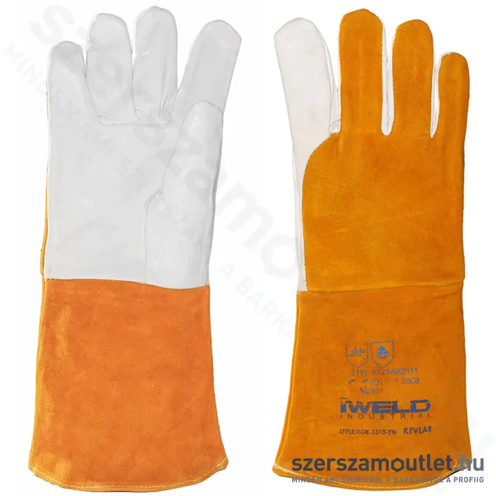 IWELD AWI Hegesztő védőkesztyű, kevlar (XL/10) (TIGK-1310-YN) (50TIGK1310YN)