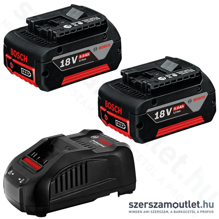 BOSCH Akku szett (2x5,0Ah/18V) + töltő (1600A00B8J)