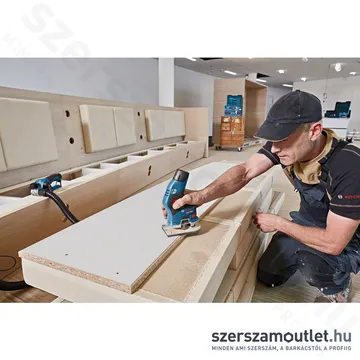 BOSCH GKF 12V-8 Akkus élmaró szénkefementes, L-boxxban (6-8mm) (2x3,0Ah/12V) (06016B0000)