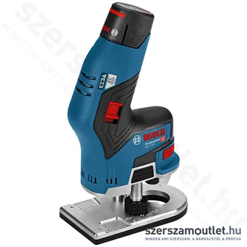 BOSCH GKF 12V-8 Akkus élmaró szénkefementes, L-boxxban (6-8mm) (2x3,0Ah/12V) (06016B0000)