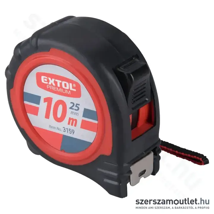 EXTOL Mérőszalag, 2 stoppos 10m/25mm