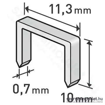 EXTOL Tűzőgépkapocs 11,3x0,7x0,52mm /10mm (1000db)