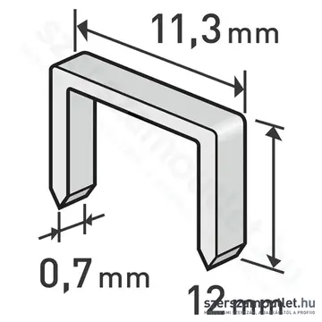 EXTOL Tűzőgépkapocs 11,3x0,7x0,52mm /12mm (1000db)