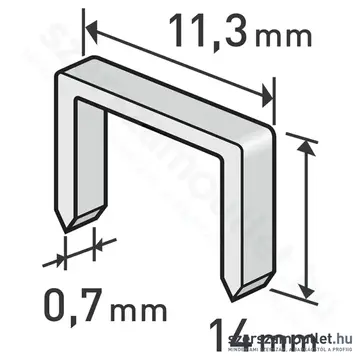 EXTOL Tűzőgépkapocs 11,3x0,7x0,52mm /14mm (1000db)
