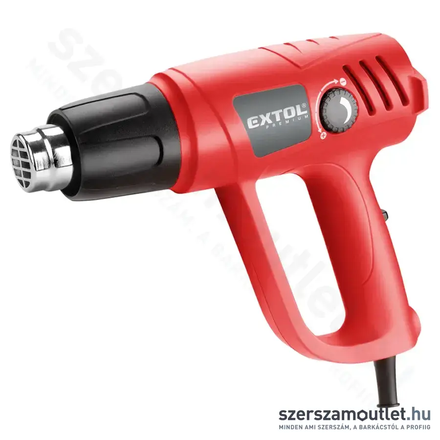 EXTOL Hőlégfúvó kofferben tartozékokkal (2000W/600fok)