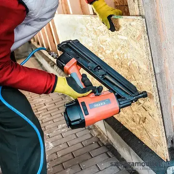 EXTOL Pneumatikus szegbelövő, szalagtáras szegekhez (50-90mm)