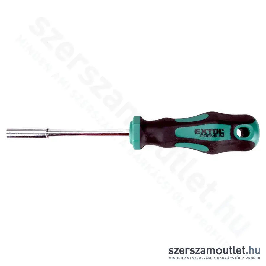 EXTOL Csavarhúzó markolat, mágneses csavarbehajtóval 1/4"x100mm