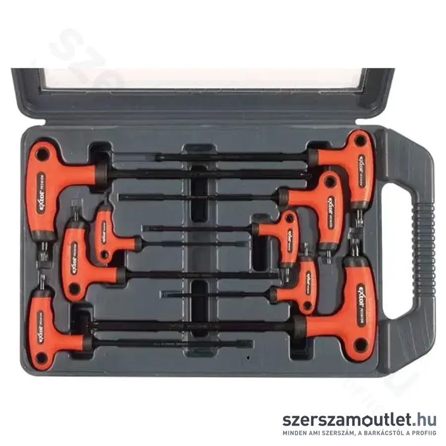 EXTOL Torx kulcs (T-nyelű) készlet 9 részes (T10-T50)