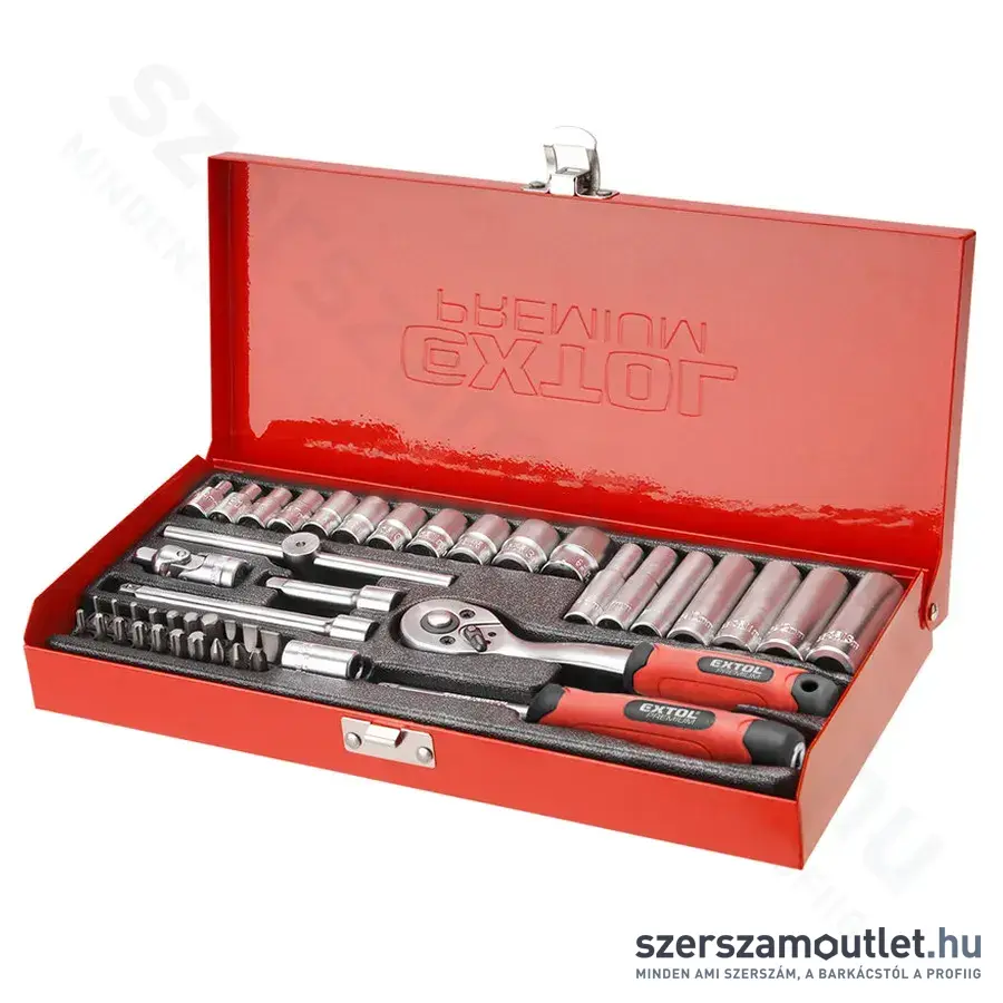 EXTOL Dugókulcs készlet 45 részes 1/4" (4-14mm)