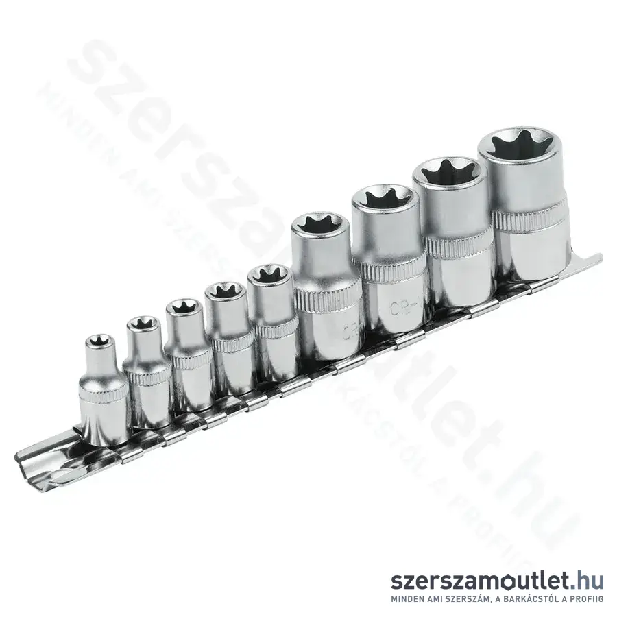 EXTOL E-TORX dugókulcs készlet 9 részes (1/2"-1/4")