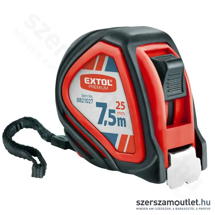 EXTOL Mérőszalag, 1 stoppos 7,5m/25mm