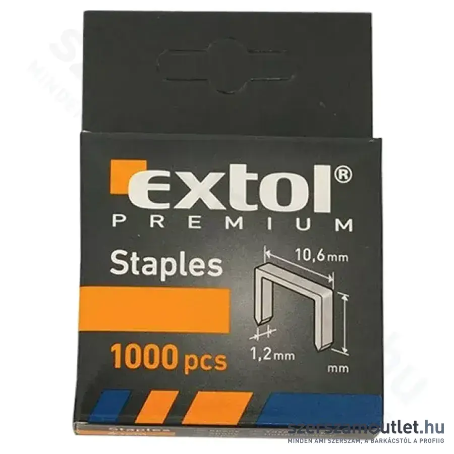 EXTOL Tűzőgépkapocs, profi 10,6x1,2x0,52mm /6mm (1000db)