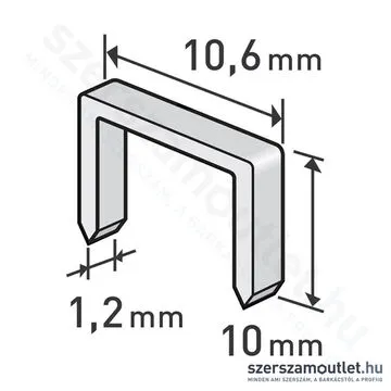 EXTOL Tűzőgépkapocs, profi 10,6x1,2x0,52mm /10mm (1000db)