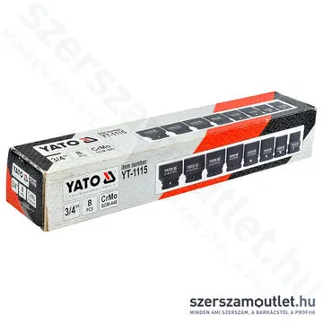 YATO Gépi dugókulcs készlet 8 részes, 3/4