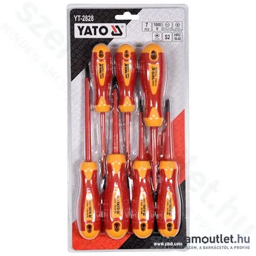 YATO Csavarhúzó készlet 7 részes, 1000V-ig szigetelt (SL+PH+PZ) (YT-2828)