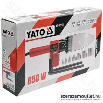 YATO Műanyag cső hegesztő, tokos, (850W/16-63mm)