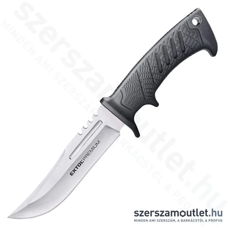 EXTOL Vadász és túrakés, rozsdamentes acél penge 275mm