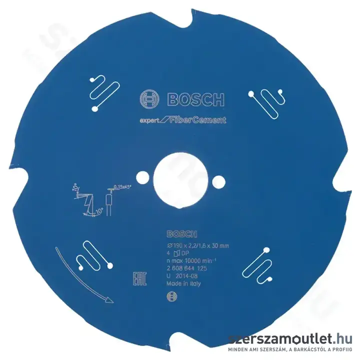 BOSCH Expert for FiberCement körfűrésztárcsa (190x2,2x30 mm) 4 fog