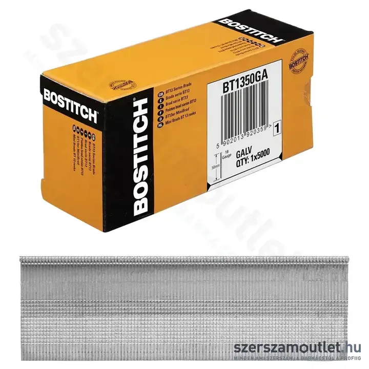 BOSTITCH 18GA tűzőgépszeg 50mm galvanizált 5000db