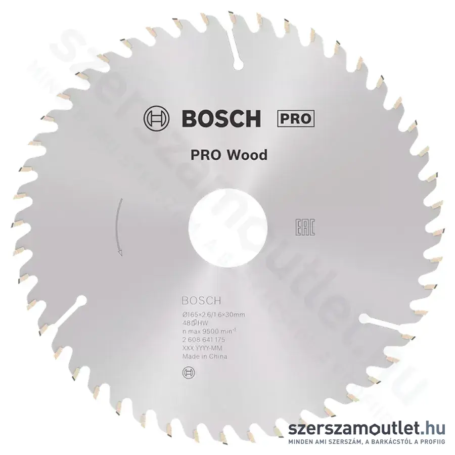 BOSCH Optiline Wood körfűrészlap kézi körfűrészekhez, 165x2,6/1,6x30/20 48 fog