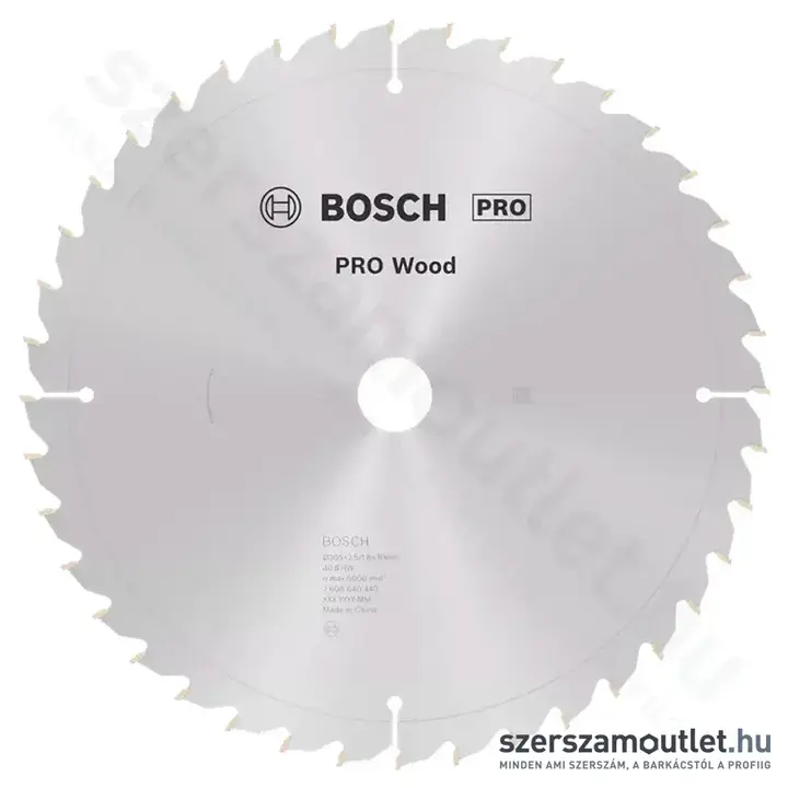 BOSCH Optiline Wood körfűrészlap leszabó és gérvágó fűrészekhez, 305x2,5/1,8x30mm 40 fog