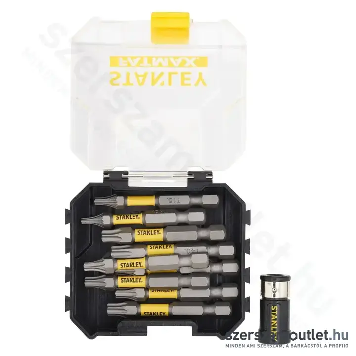 STANLEY SFM 10 részes 50mm Torsion TORX bit készlet + mágneses csavarrögzítő (STA88566-XJ)