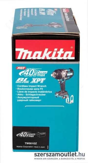 MAKITA TW001GZ Akkus szénkefementes ütvecsavarozó (40V/1800Nm 3/4