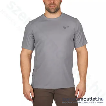 MILWAUKEE WWSSG-M WORKSKIN Technikai rövid ujjú póló, szürke (M)