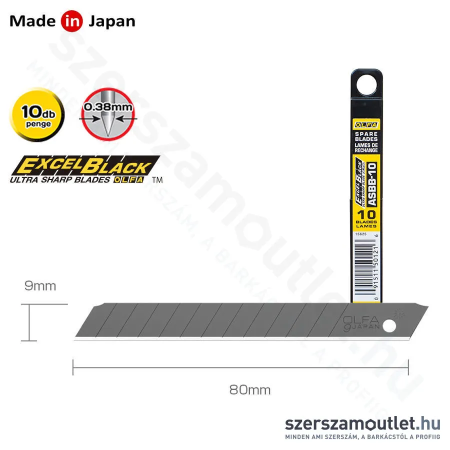 OLFA ASBB Penge 9mm | tördelhető [10db] (ASBB-10)