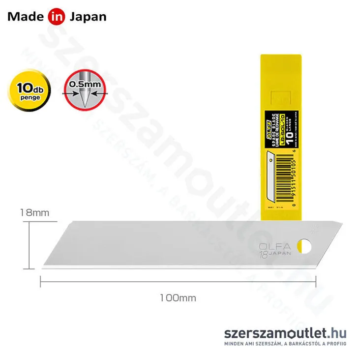 OLFA LB-SOL Penge 18mm | NEM tördelhető [10db] (LB-SOL-10)
