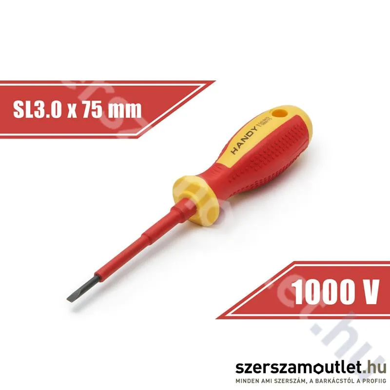 HANDY Csavarhúzó 0,5x3.0x75mm 1000V-ig szigetelt (10560)