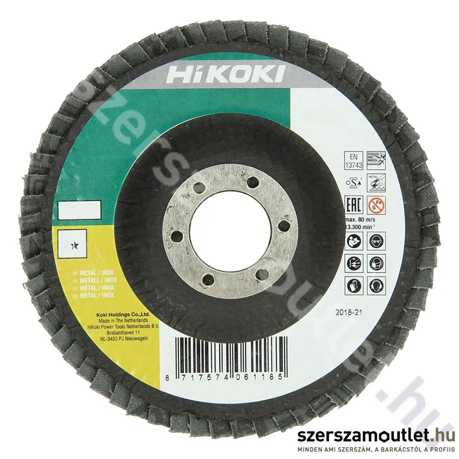 HIKOKI Lamellás csiszoló tárcsa inox* 125mm ZK80 (4100108)