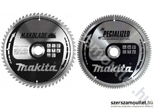 MAKITA körfűrésztárcsa duo-pack 260x30mm (B-09020 + B-09662)