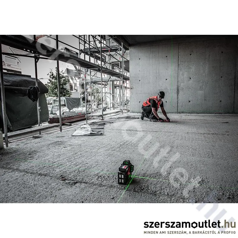 MILWAUKEE M12 3PL-401C Akkus 360° 3 síkú vonallézer ZÖLD, kofferben (1x4,0Ah/12V) (4933478102)