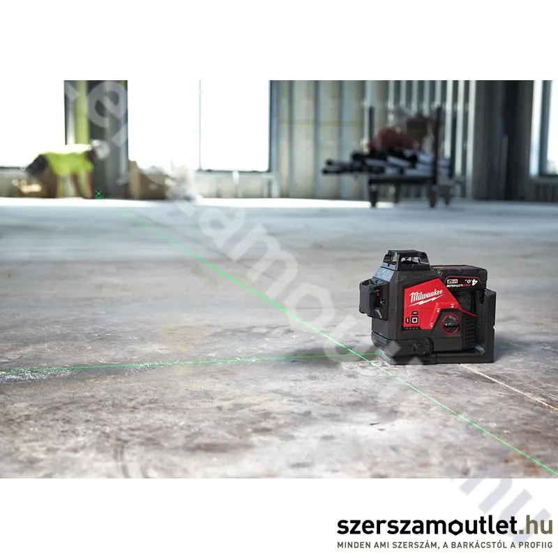 MILWAUKEE M12 3PL-401C Akkus 360° 3 síkú vonallézer ZÖLD, kofferben (1x4,0Ah/12V) (4933478102)