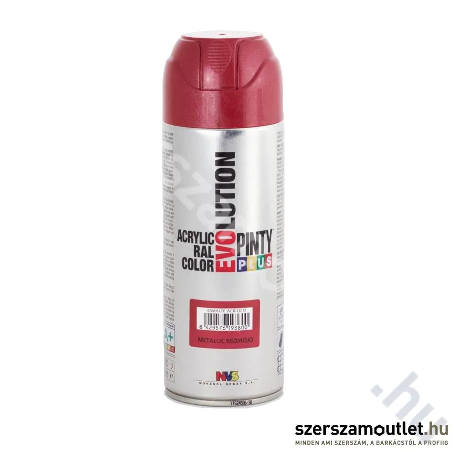 PINTY PLUS MT155 EVO Akril spray 400ml, (Metál piros/Metallic red) (267)