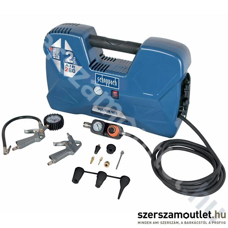 SCHEPPACH AIR CASE Olajmentes táskakompresszor (1100W/8bar)